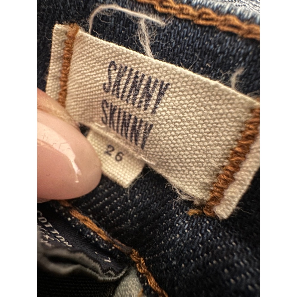 Madewell Skinny Skinny Jeans Medium Wash Distressed Blue Mid Rise Size 26 - Picture 6 of 7